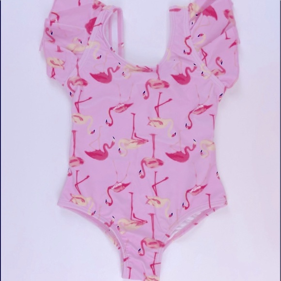 Mayoral 1pc Toddler Girl Teal Flamingo Swimsuit